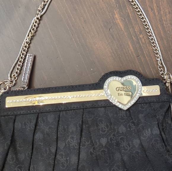 GUESS Black and Gold Women's Bag - Picture 3 of 13